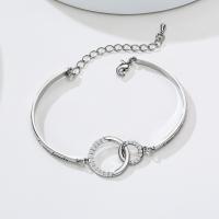 Stainless Steel Charm Bracelet, fashion jewelry & for woman & with rhinestone 
