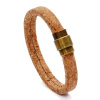 PU Leather Cord Bracelets, fashion jewelry & handmade & Unisex, brown 