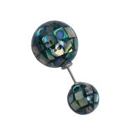 Abalone Shell Earring, with 925 Sterling Silver, plated, for woman, mixed colors 