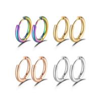 Stainless Steel Huggie Hoop Earring, plated & for woman 