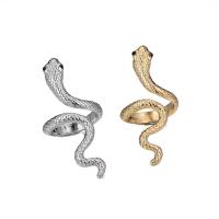 aleación de zinc Anillo de dedo Cuff, Serpiente, chapado, unisexo, más colores para la opción, 19x57mm, Vendido por UD