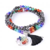 Gemstone Necklaces, with Natural Gravel, fashion jewelry & Unisex, 700mm 