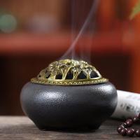 Buy Incense Holder and Burner in Bulk , Porcelain, plated, for home and office & durable, black 