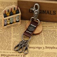 Zinc Alloy Key Clasp, with PU Leather, fashion jewelry & Unisex 180mm 