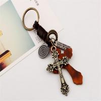 Zinc Alloy Key Clasp, with PU Leather, fashion jewelry & for man 