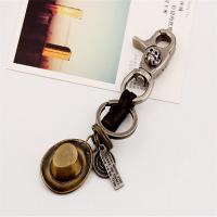 Zinc Alloy Key Clasp, with PU Leather, fashion jewelry & for man, 150mm 