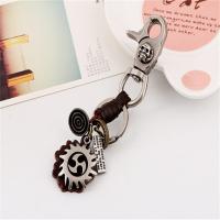 Zinc Alloy Key Clasp, with PU Leather, fashion jewelry & for man, 140mm 