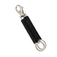 Zinc Alloy Key Clasp, with PU Leather, for man, black, 180mm 