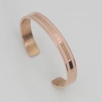 Stainless Steel Cuff Bangle, gold color plated, for woman 