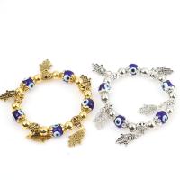 Evil Eye Jewelry Bracelet, Lampwork, with Zinc Alloy, for woman 0c 