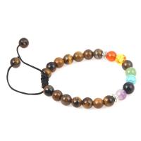 Gemstone Bracelets, Natural Stone, with Zinc Alloy, for woman, multi-colored 