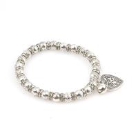 Zinc Alloy Rhinestone Bracelets, for woman & with rhinestone, silver color 