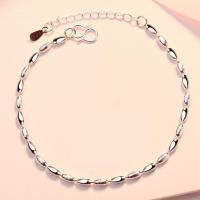Brass Bracelets, silver color plated & for woman 