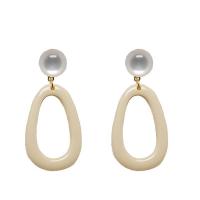 Acrylic Drop Earring, Zinc Alloy, with Acrylic, gold color plated & for woman 