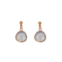 Acrylic Drop Earring, Zinc Alloy, with Acrylic, gold color plated, for woman 