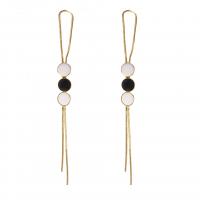 Fashion Fringe Earrings, Zinc Alloy, with Acrylic, gold color plated, for woman 