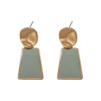 Enamel Zinc Alloy Drop Earring, gold color plated, for woman 