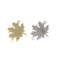 Stainless Steel Charm Connector, Maple Leaf Approx 1mm 