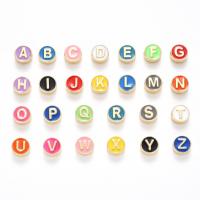 Zink Legierung Alphabet Perlen, Zinklegierung, DIY & Emaille, 8x4mm, Bohrung:ca. 1.5mm, 26PCs/Tasche, verkauft von Tasche