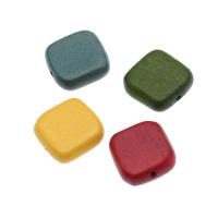 Perles en bois teints, Carré, plus de couleurs à choisir Environ 1mm, Vendu par PC