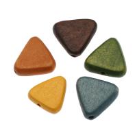 Крашеные деревянные бусины, деревянный, Треугольник, Много цветов для выбора отверстие:Приблизительно 1mm, продается PC