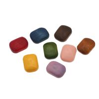Dyed Wood Beads,  Square, no hole 