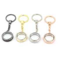 Zinc Alloy Key Clasp, with Glass, fashion jewelry & Unisex 