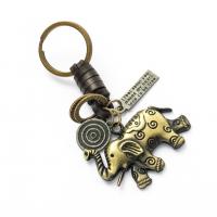 Zinc Alloy Key Clasp, with PU Leather, fashion jewelry & for woman 
