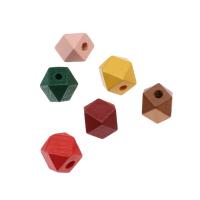 Perles en bois teints, polygone, plus de couleurs à choisir, 10mmuff0c12mmuff0c16mmuff0c20mm Environ 1.5mm, Vendu par PC