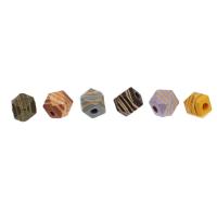 Крашеные деревянные бусины, деревянный, Многоугольник, Много цветов для выбора отверстие:Приблизительно 3mm, продается PC