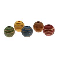 Dyed Wood Beads, Round, carved 10mmuff0c16mm Approx 4/2mm 