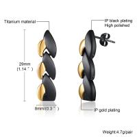 Titan Stahl Ohrringe, Titanstahl, plattiert, Modeschmuck & verschiedene Stile für Wahl & für Frau, keine, verkauft von Paar
