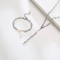 Stainless Steel Charm Bracelet, polished 