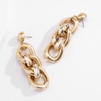Zinc Alloy Drop Earring, platinum color plated, for woman 