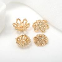 Messing Perlenkappe, goldfarben plattiert, verschiedene Stile für Wahl & für Frau & hohl, 10mm,8mm, verkauft von PC