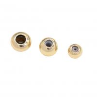 Brass Stopper Beads, with Silicone, Rondelle, gold color plated 