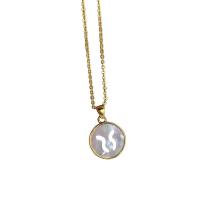 Shell Necklace, Brass, with White Shell, 18K gold plated & for woman & hollow Approx 17.72 Inch 