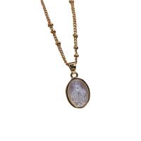 Ожерелье, Латунь, с Белая ракушка, 18K позолоченный, разный размер для выбора & Женский, длина:Приблизительно 17.72 дюймовый, продается Strand
