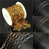 Stainless Steel Oval Chain, plated, durable & DIY 