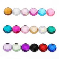 Transparent Acrylic Cabochons, plated, DIY & faceted 10mm 