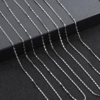 Iron Necklace Chains, plated, fashion jewelry & DIY & bar chain, silver color 