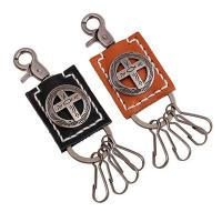 Zinc Alloy Key Clasp, with PU Leather, for man 120mm 