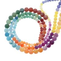 Natural Dragon Veins Agate Beads, Round, DIY, multi-colored 