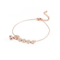 Fashion Jewelry Anklet, Titanium Steel, rose gold color plated, for woman Approx 8.66 Inch 