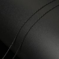 ステンレススチールオーバルチェーン, ステンレス, サスティナブル & 楕円形の鎖, ブラック, 1mm, 10M/スプール, 売り手 スプール