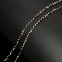 Stainless Steel Oval Chain, colorful plated, durable 