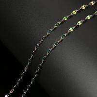 Stainless Steel Bar Chain, colorful plated, durable & DIY 
