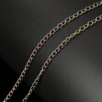 Stainless Steel Curb Chain, colorful plated, durable & twist oval chain 