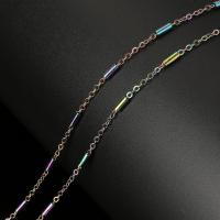 Stainless Steel Chain Jewelry, colorful plated, durable 1.5mm 
