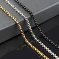 Cadena del collar de acero inoxidable, chapado, Joyería & Bricolaje & diverso tamaño para la opción, más colores para la opción, 5PCs/Bolsa, Vendido por Bolsa